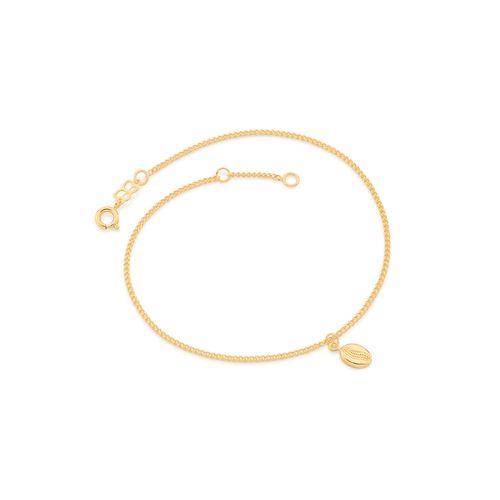 TORNOZELEIRA BÚZIOS BANHADA A OURO 18K