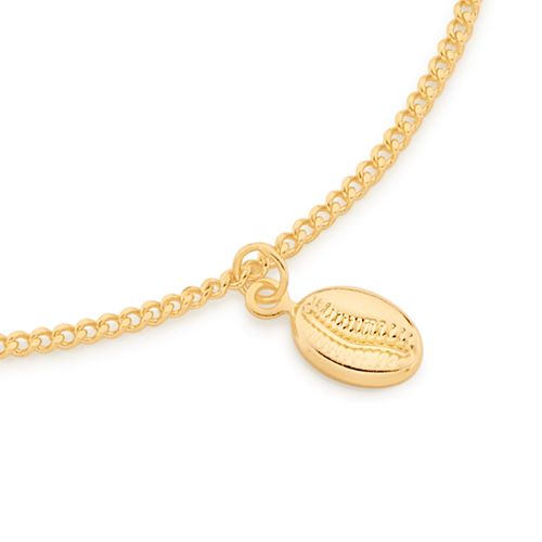TORNOZELEIRA BÚZIOS BANHADA A OURO 18K