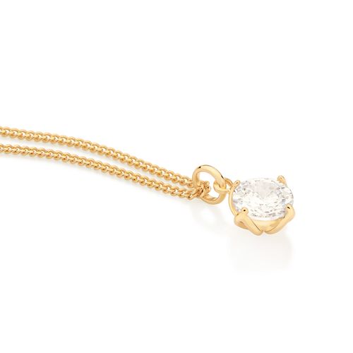 PINGENTE SOLITÁRIO FLOR TULIPA BANHADO A OURO 18K