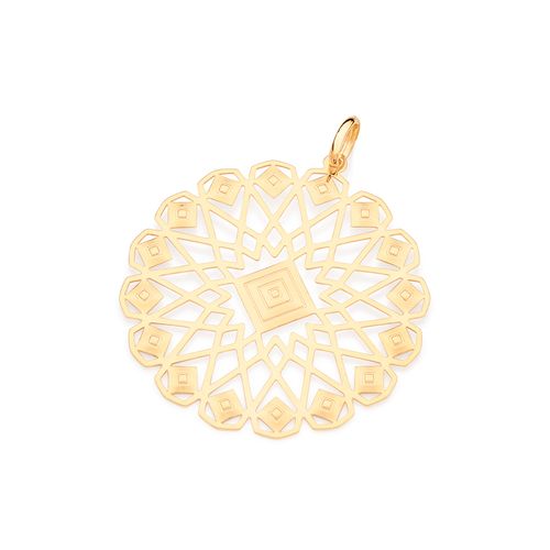 PINGENTE MANDALA BANHADO A OURO 18K