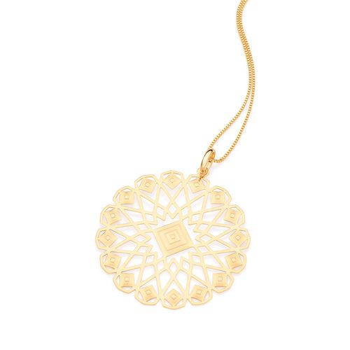 PINGENTE MANDALA BANHADO A OURO 18K