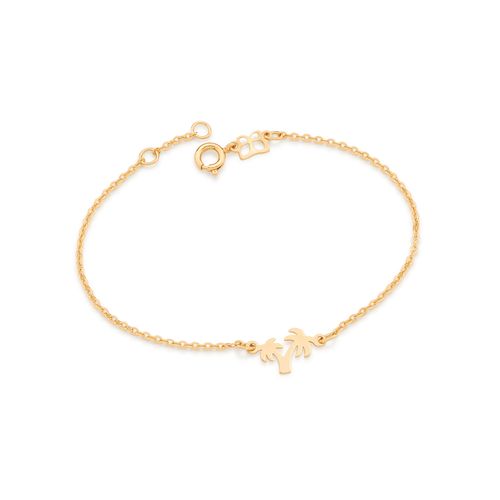 PULSEIRA COM PINGENTE COQUEIRO BANHADA A OURO 18K