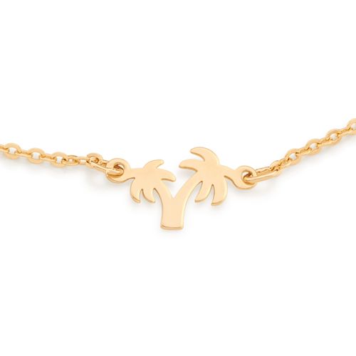 PULSEIRA COM PINGENTE COQUEIRO BANHADA A OURO 18K