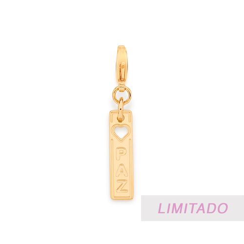 BERLOQUE PAZ BANHADO A OURO 18K