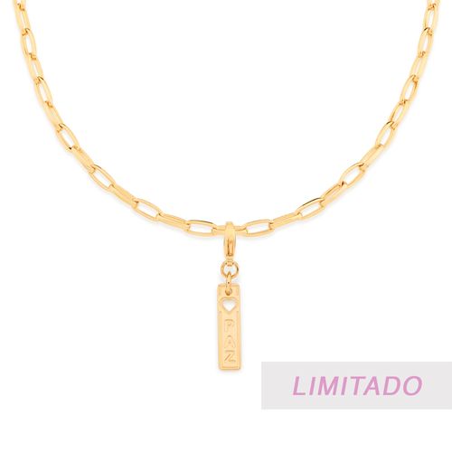 BERLOQUE PAZ BANHADO A OURO 18K