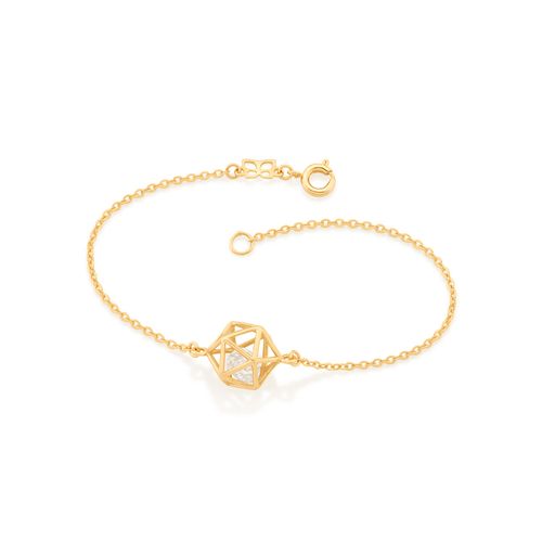 PULSEIRA ICOSAEDRO BANHADA A OURO 18K