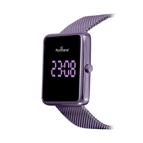 RELÓGIO DIGITAL LED LILÁS