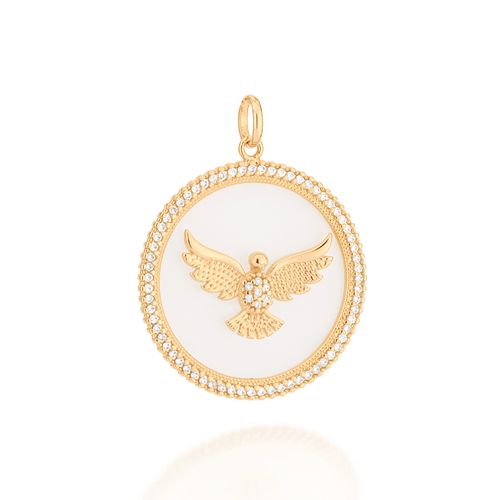 PINGENTE ESPÍRITO SANTO BANHADO A OURO 18K