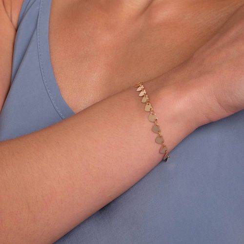 PULSEIRA CORAÇÕES BANHADA A OURO 18K