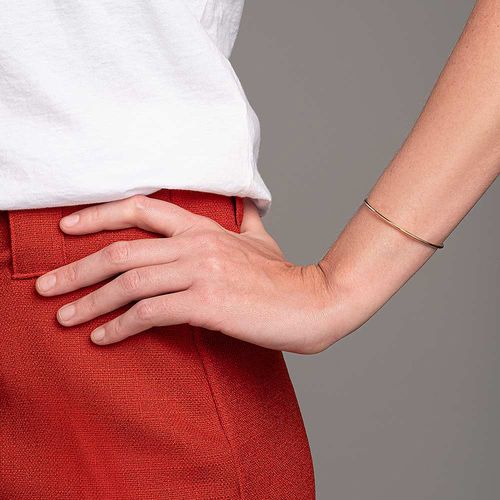 BRACELETE LISO BANHADO A OURO 18K