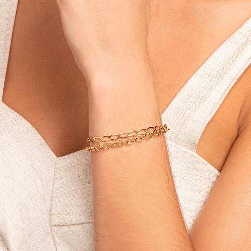 PULSEIRA DUPLA BANHADA A OURO 18K