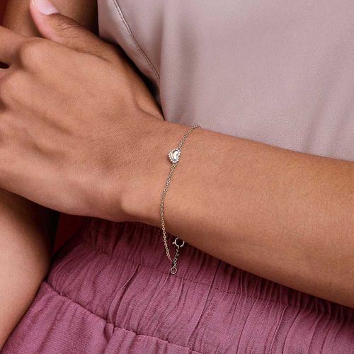 PULSEIRA ELO CADEADO COM CORAÇÃO BANHADA A OURO 18K