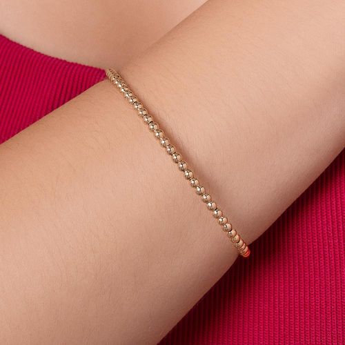 BRACELETE COM ESFERAS BANHADO A OURO 18K