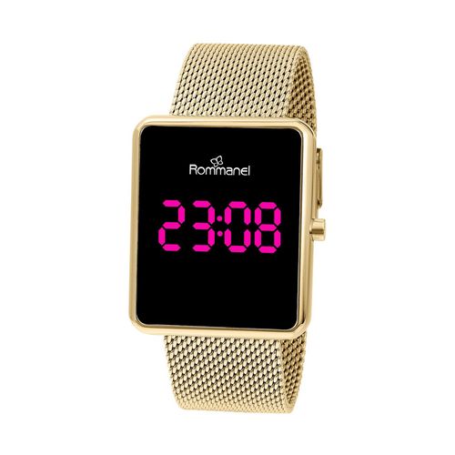 RELÓGIO DIGITAL LED DOURADO