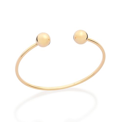 BRACELETE BANHADO A OURO 18K COM ESFERAS