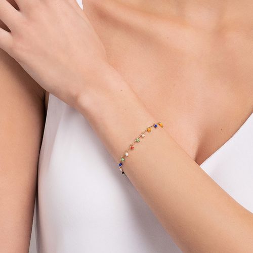 PULSEIRA COM MIÇANGAS BANHADA A OURO 18K