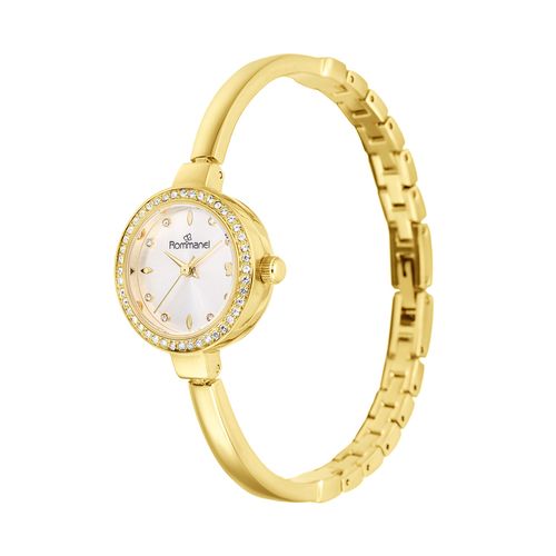 RELÓGIO ANALÓGICO SOCIAL DOURADO