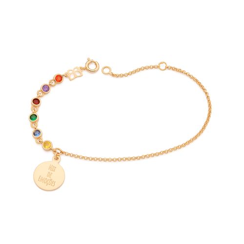 PULSEIRA MIX EMOÇÕES BANHADA A OURO 18K COM ZIRCÔNIAS
