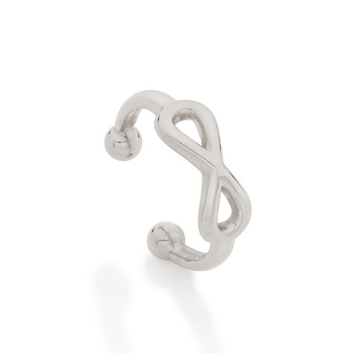 BRINCO PIERCING DE PRESSÃO INFINITO BANHADO A RHODIUM