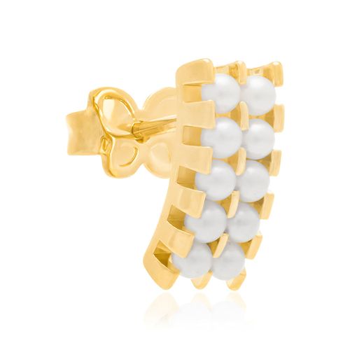 BRINCO BANHADO A OURO 18K COM PÉROLAS