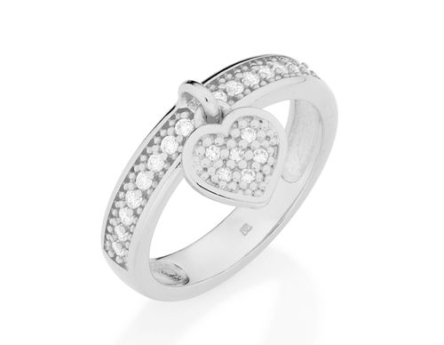 MEIA ALIANÇA BANHADO A RHODIUM COM ZIRCÔNIAS