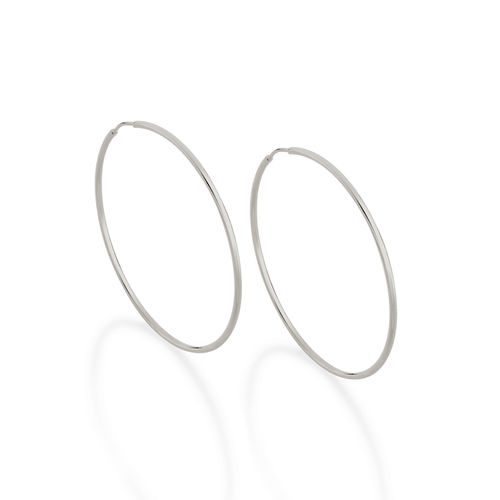 BRINCO ARGOLA BANHADO A RHODIUM