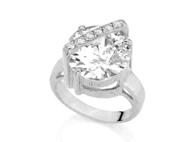 ANEL SOLITÁRIO BANHADO A OURO 18K COM ZIRCÔNIAS