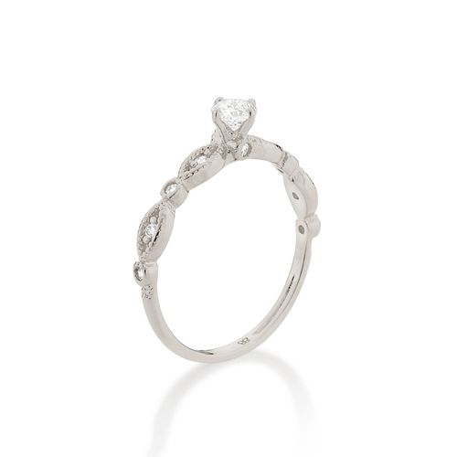 ANEL SOLITÁRIO BANHADO A RHODIUM