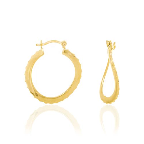 BRINCO ARGOLA BANHADO A OURO 18K