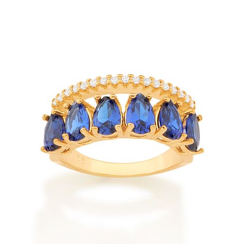 ANEL DUPLO BANHADO A OURO 18K