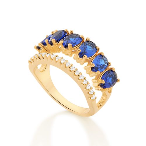 ANEL DUPLO BANHADO A OURO 18K