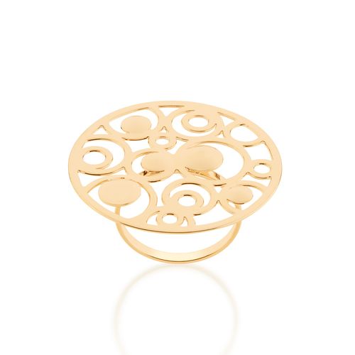 MAXI ANEL SOL BANHADO A OURO 18K
