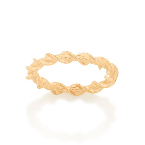 ANEL SKINNY RING TORCIDO BANHADO A OURO 18K