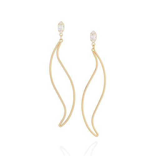 BRINCO BANHADO A OURO 18K COM ZIRCÔNIAS