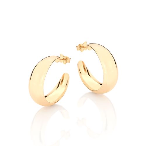 BRINCO BANHADO A OURO 18K MEIA ARGOLA