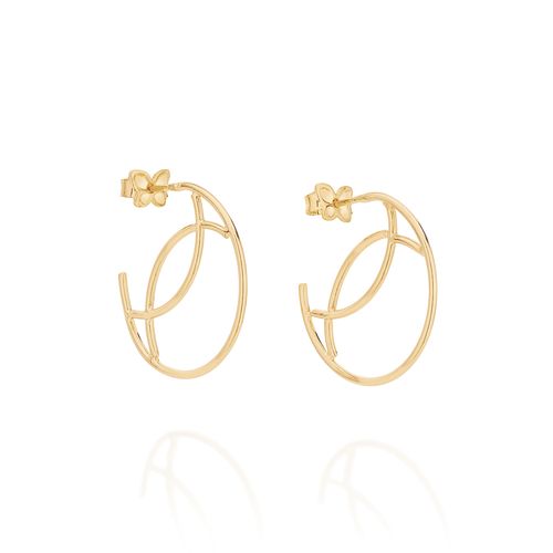 BRINCO BANHADO A OURO 18K MEIA ARGOLA