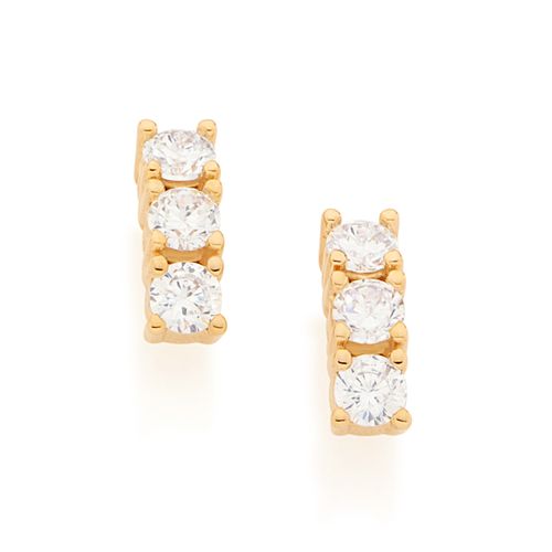 BRINCO BANHADO A OURO 18K COM ZIRCÔNIAS