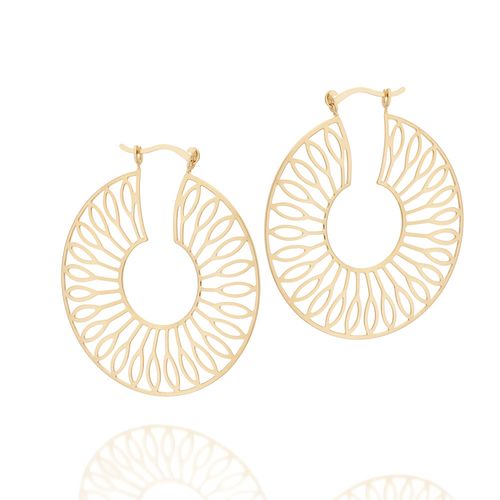 BRINCO ARGOLA BANHADO A OURO 18K