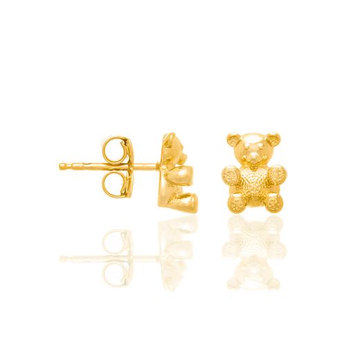 BRINCO INFANTIL BANHADO A OURO 18K URSO
