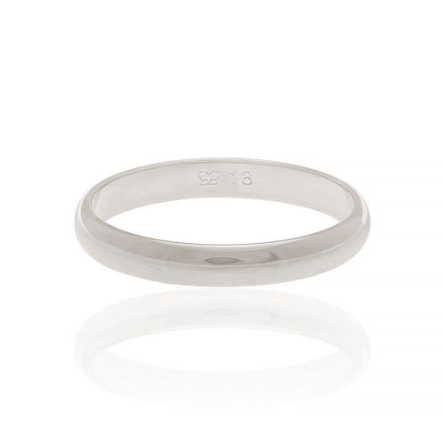 ALIANÇA BANHADA A RHODIUM