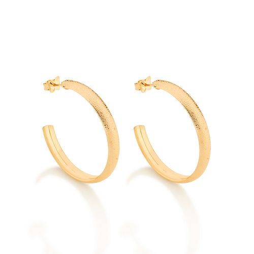 BRINCO BANHADO A OURO 18K MEIA ARGOLA