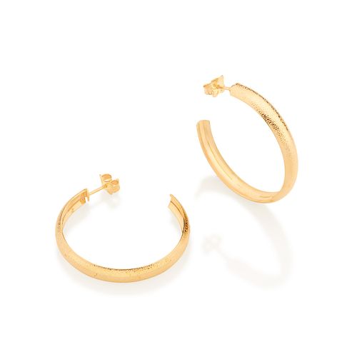 BRINCO BANHADO A OURO 18K MEIA ARGOLA