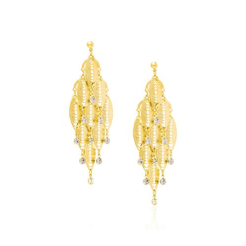 BRINCO BANHADO A OURO 18K COM CRISTAIS