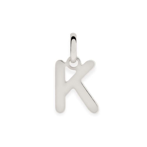 PINGENTE BANHADO A RHODIUM FORMATO ALFABETO-LETRA K