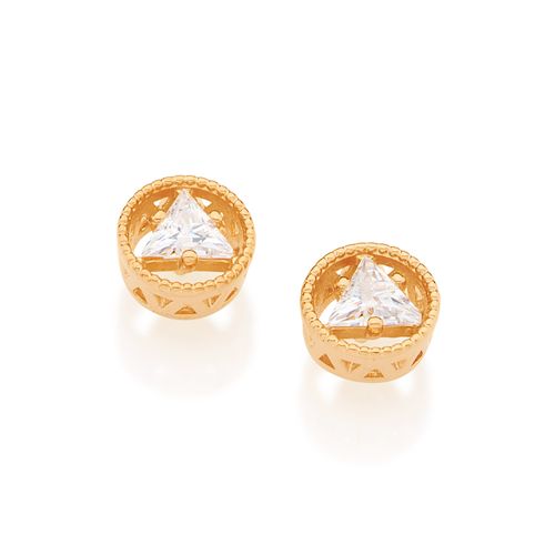 BRINCO BANHADO A OURO 18K COM ZIRCÔNIAS