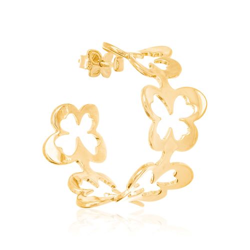 BRINCO ARGOLA BANHADO A OURO 18K