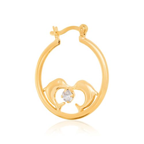 BRINCO ARGOLA BANHADO A OURO 18K