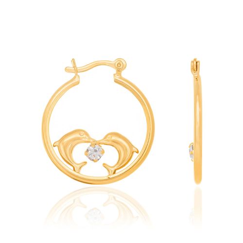 BRINCO ARGOLA BANHADO A OURO 18K