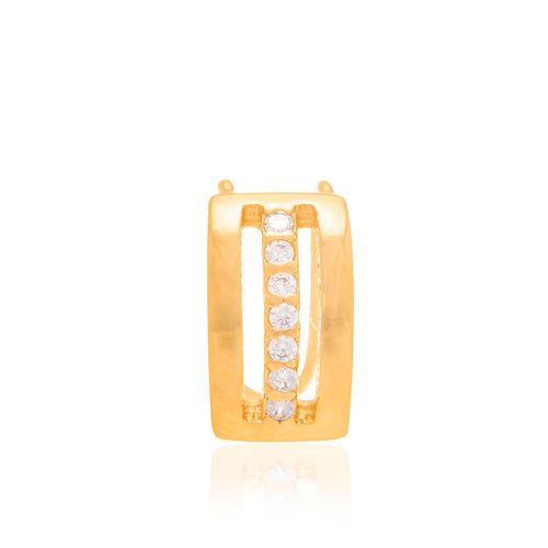 BRINCO PIERCING DE PRESSÃO BANHADO A OURO 18K COM ZIRCÔNIAS