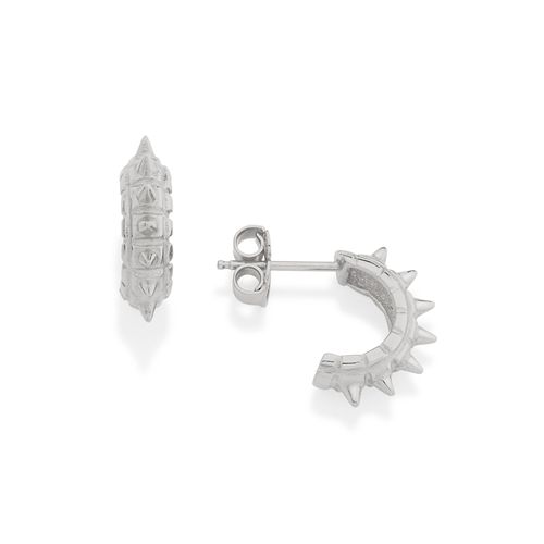 BRINCO MEIA ARGOLA BANHADO A RHODIUM